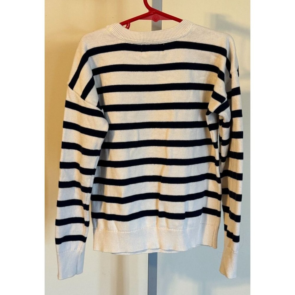 Gap Kids Disney Mickey Mouse Flippy Sequin Sweater Heart Stripes Medium GapKids - Picture 3 of 9